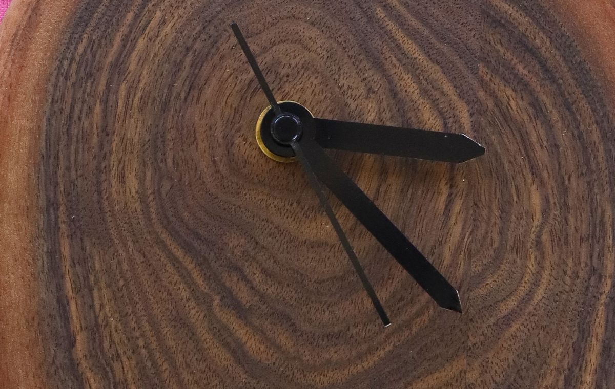 Walnut Clock detail