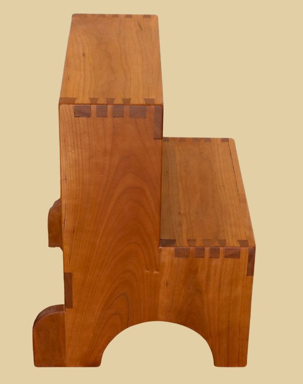 Cherry Step Stool detail