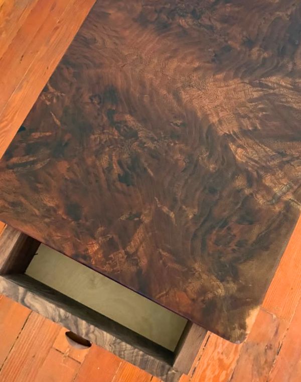Walnut Candle Stand detail